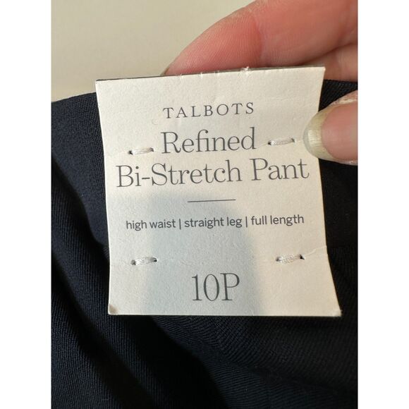 NWT Talbots Refined Bi-Stretch Navy Straight Leg Pants Size 10 Petite - Picture 6 of 10